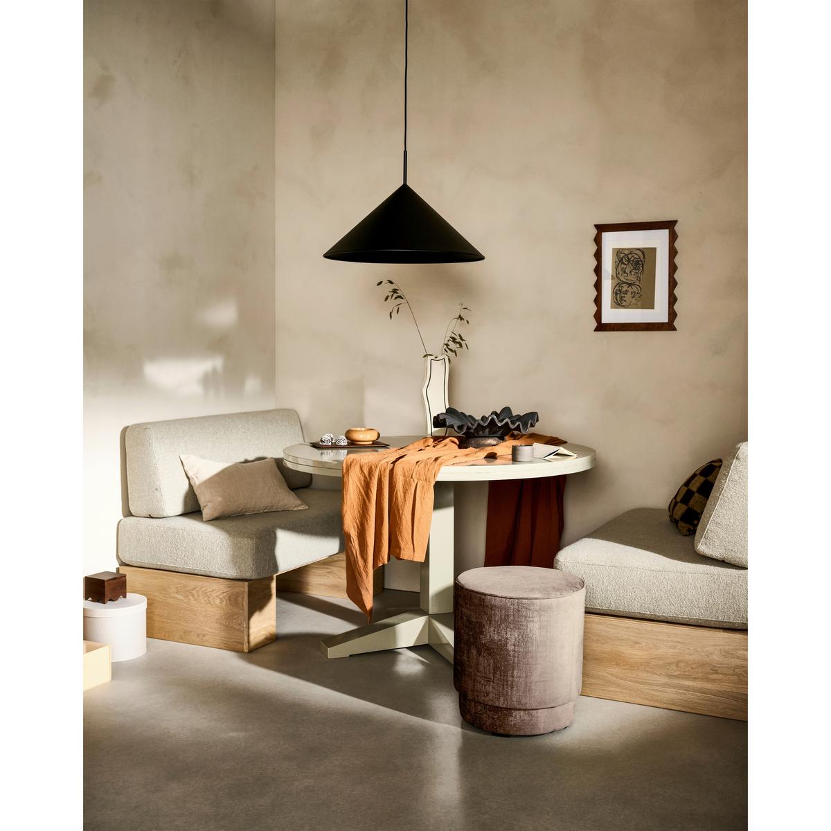 Sitzbank Eat-Up Eichefarben/Beige B: 110cm - Eichefarben/Beige, MODERN, Holz/Textil (110/84/67cm) - Livetastic