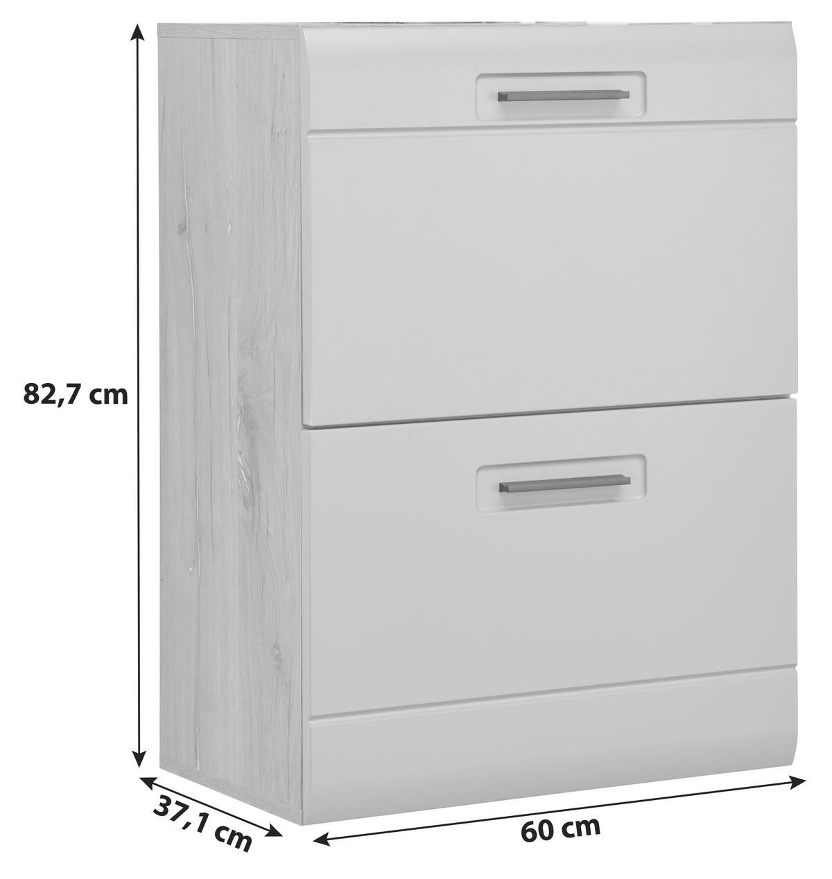 VYKLÁPĚCÍ BOTNÍK AURIS - šedá/barvy dubu, Moderní (60/82,7/37,1cm) - Luca Bessoni
