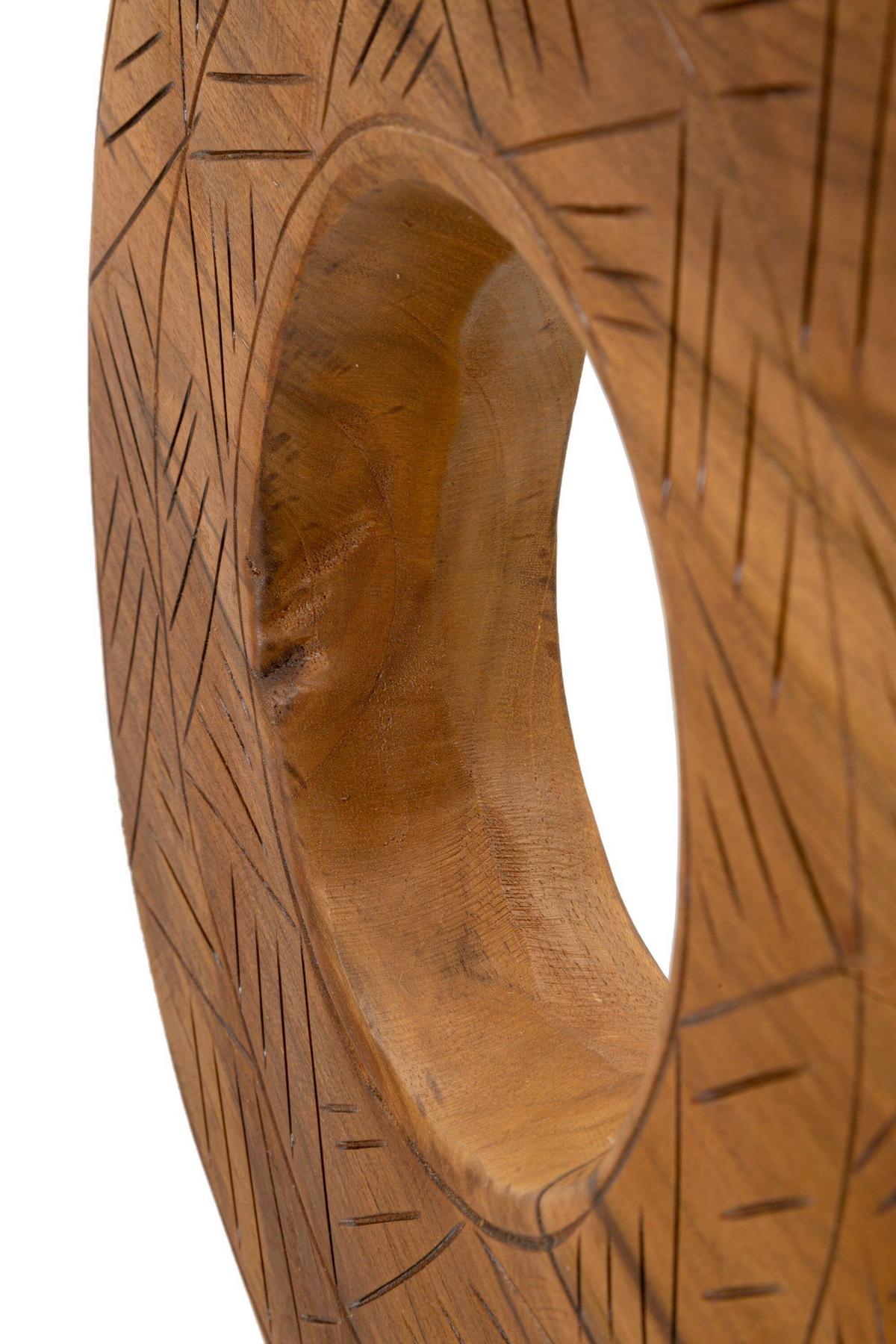 Skulptur Dorat Teak, B: 35 cm - Braun, Basics, Holz (35/58/10cm)