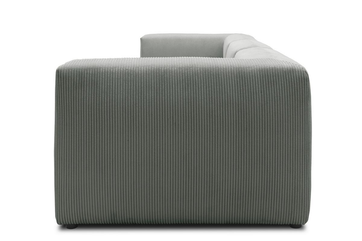 3-sitzer-sofa Hellgrau B: 301 Cm - Hellgrau/Schwarz, Design, Textil (301/69/108cm) - MID.YOU