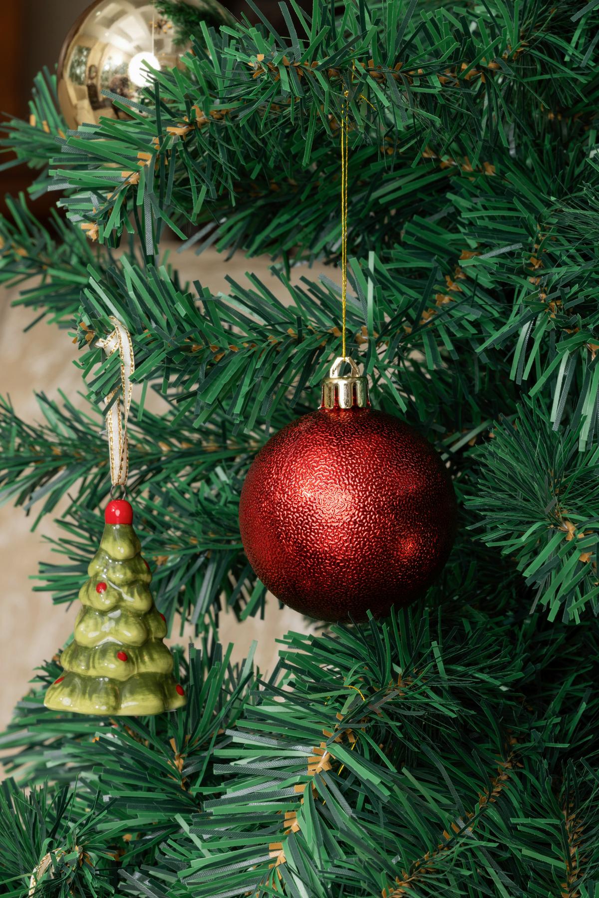 Christbaumkugel-set Julia - Rot, KONVENTIONELL, Kunststoff (6cm) - Luca Bessoni