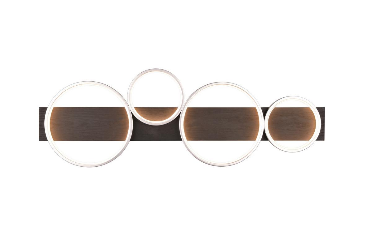 LED-Deckenleuchte, Switchdim 643810487 Medera - Titanfarben/Schwarz, Design, Holz/Metall (100/7,5/34,5cm) - Trio Leuchten