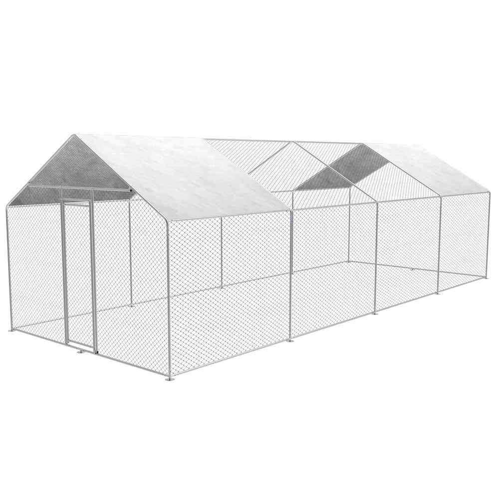 Heimtiergehege Zi-Cr382 800x250x300 cm Verzinkte Rohre - Grau, Basics, Metall (800/250/300cm) - Zipper