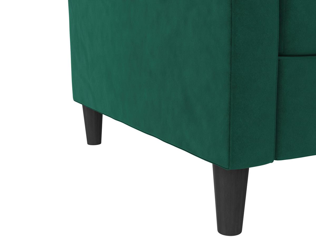 Schlafsofa Palermo Dunkelgrün, mit Schlaffunktion - Dunkelgrün/Schwarz, Basics, Textil (207/86/86cm) - Livetastic