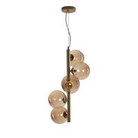 Hängeleuchte 9120-S5 Go - Champagner/Messingfarben, Basics, Glas/Metall (38,1/64,5cm)