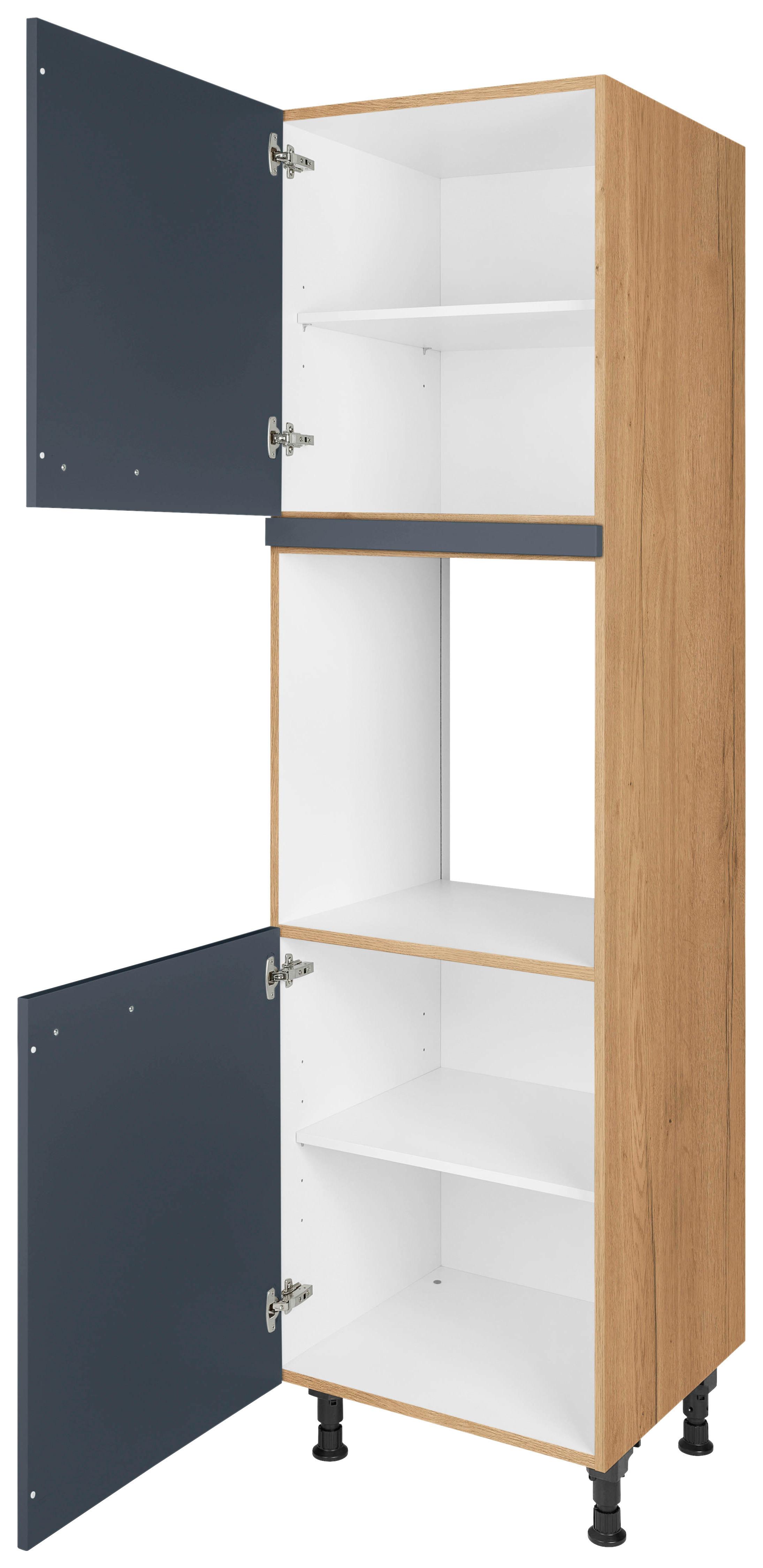 Geräteumbauschrank Easytouch - Blau/Eichefarben, MODERN, Holzwerkstoff (60/216,6/58cm) - Nobilia