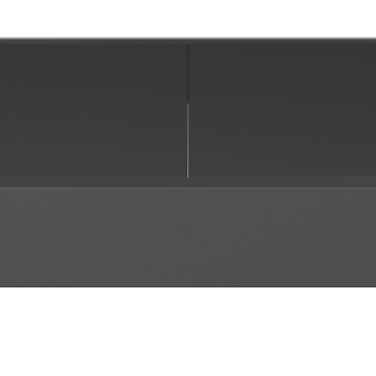 Balkontisch London - Dunkelgrau, MODERN, Glas/Metall (160/75/80cm) - Beldano