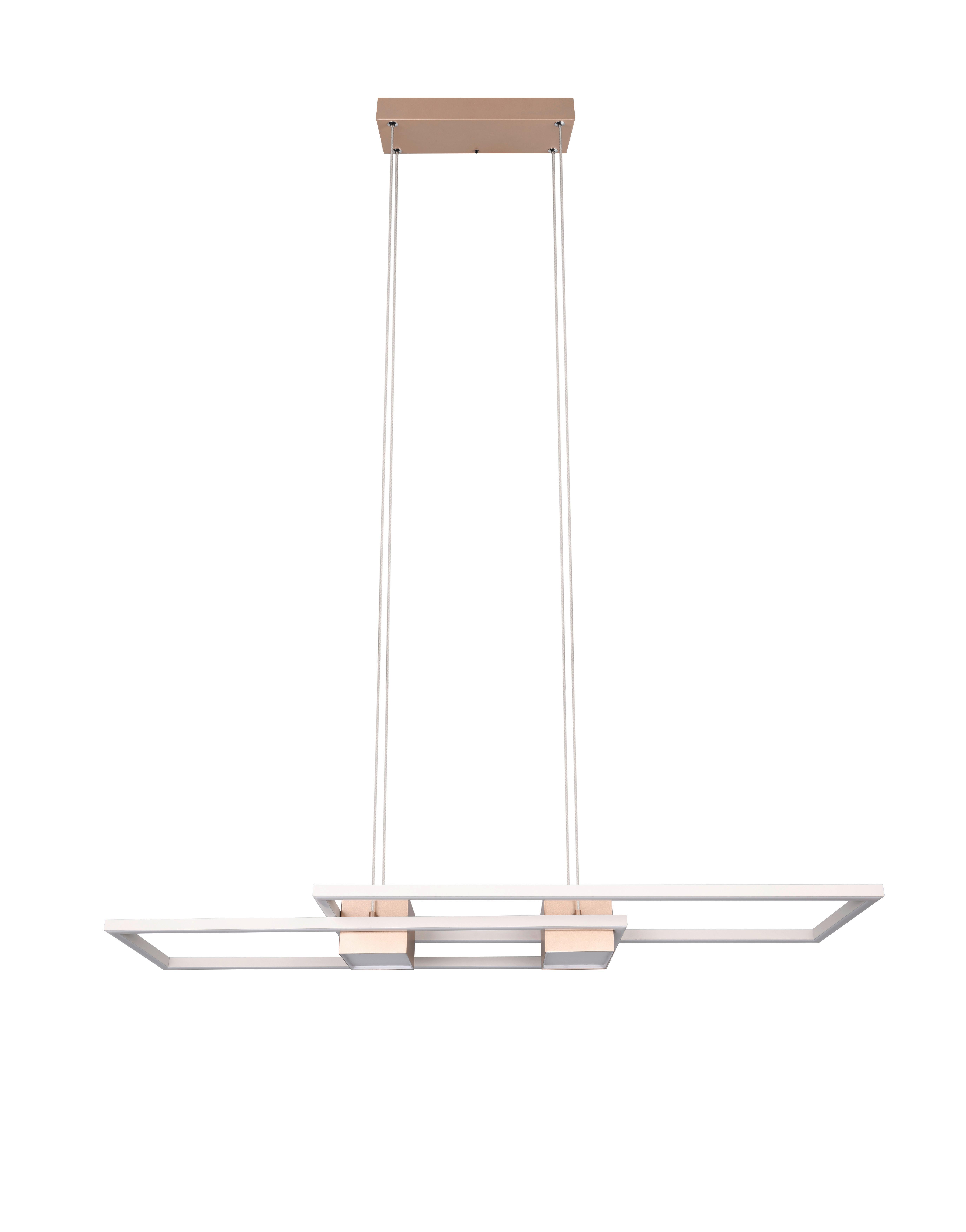 LED-Pendelleuchte 347710465 Albany - Grau/Cappuccino, Design, Metall (100/28/150cm) - Trio Leuchten