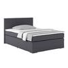 Posteľ Boxspring Nero, 140x200 cm, antracitová - antracitová/chrómová, Konventionell, kov/textil (140/200cm)