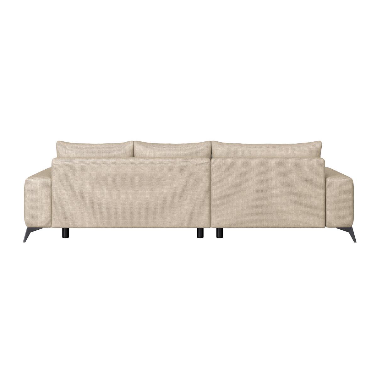 Ecksofa Mauro Beige, mit Schlaffunktion - Beige/Schwarz, Trend, Textil (175/290cm) - Luca Bessoni