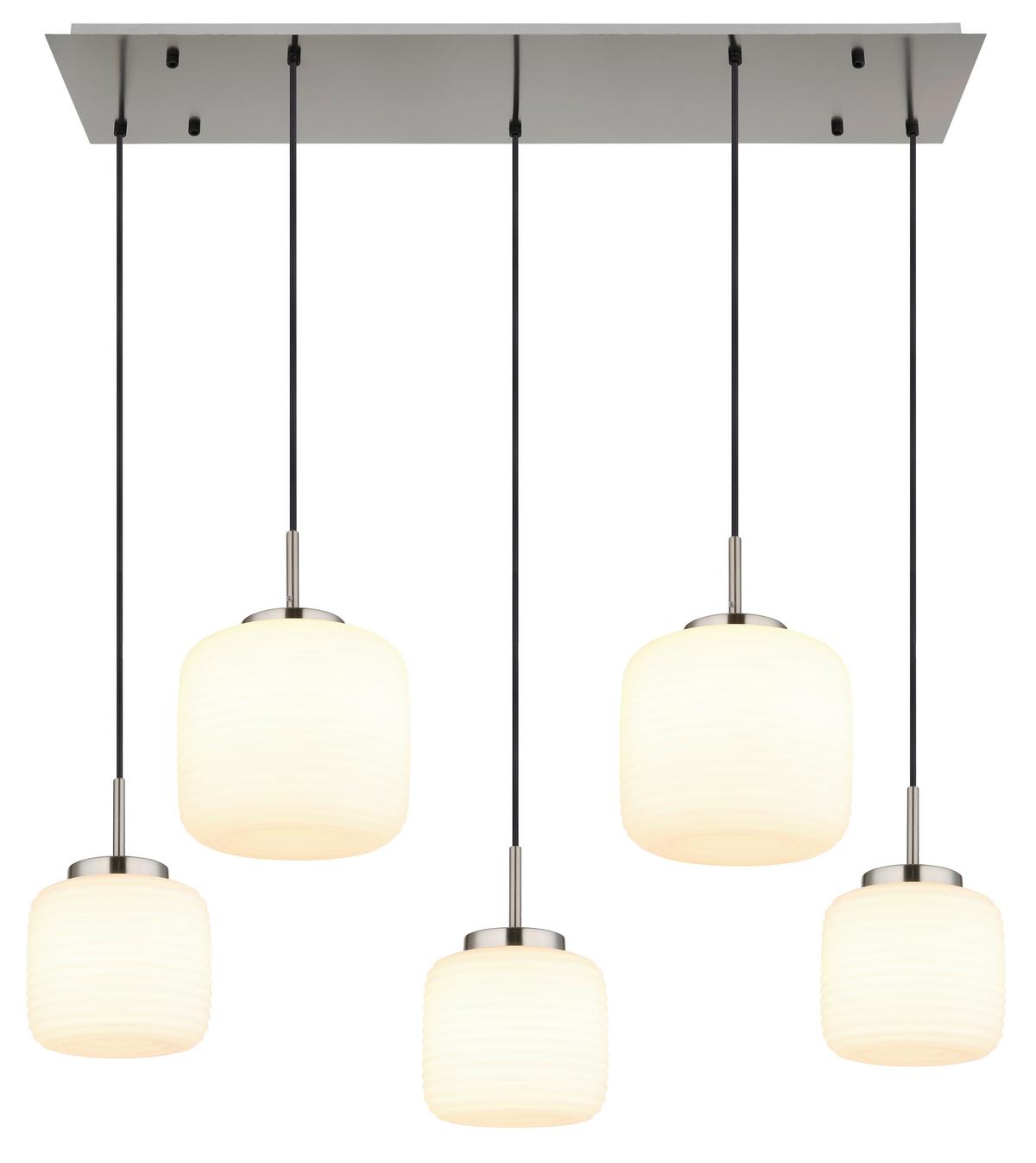 Hochvoltleuchte ca. 106x38x130 cm - Schwarz/Weiß, KONVENTIONELL, Glas/Textil (106/38/130cm) - Globo