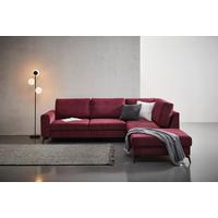 Ecksofa mit Schlaffunktion + Bettkasten Bordeaux 275x257 cm - Bordeaux/Schwarz, KONVENTIONELL, Textil (275/257cm) - MID.YOU