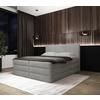 Boxspringbett Mit Toppper + Bettkasten 180x200 Cm Castel V - Schwarz/Grau, MODERN, Holz/Holzwerkstoff (180/200cm) - MID.YOU