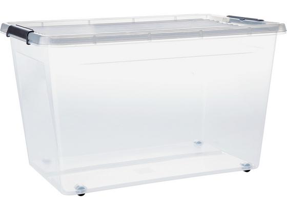 Box mit Deckel Benno I ca. 60 Liter - Transparent/Anthrazit, KONVENTIONELL, Kunststoff (58/39/35cm) - Plast 1 Box mit Deckel Benno I ca. 60 Liter - Transparent/Anthrazit, KONVENTIONELL, Kunststoff (58/39/35cm) - Plast 1