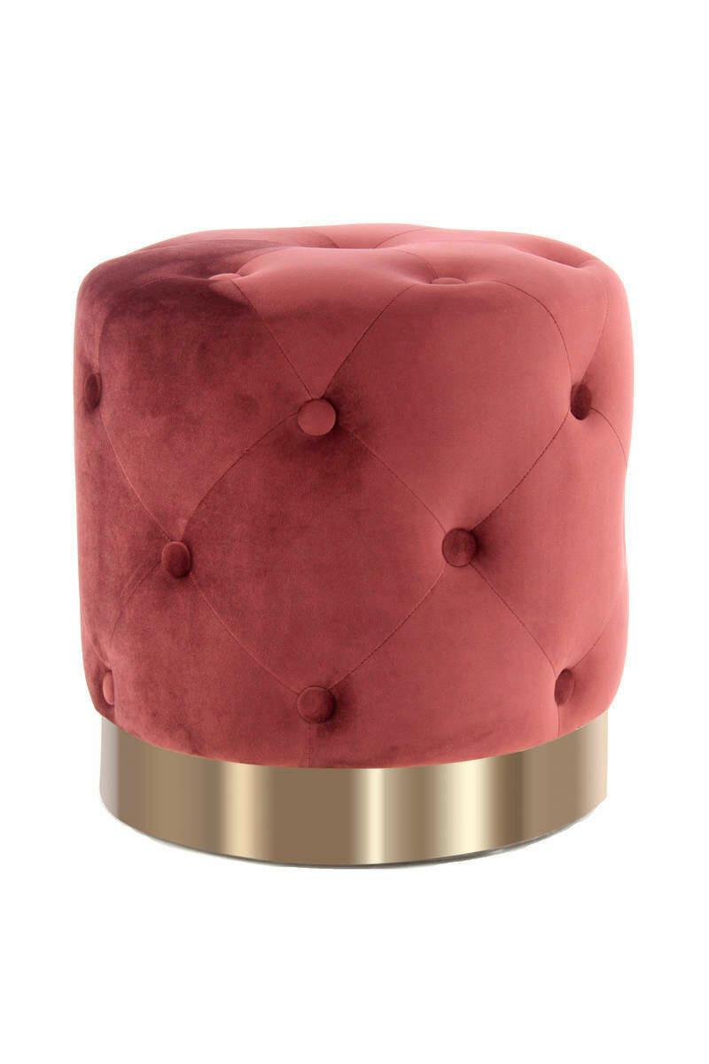 TABURETKA Z237I - zlatá/bordová, Basics, kompozitné drevo/textil (40/40/40cm)