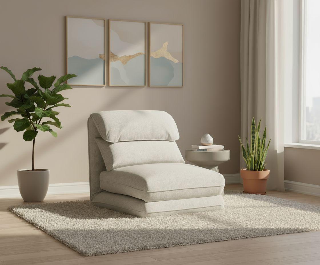 Schlafsessel Verve Beige B: 78 cm - Beige, Design, Textil/Metall (78/72/85cm) - Livetastic