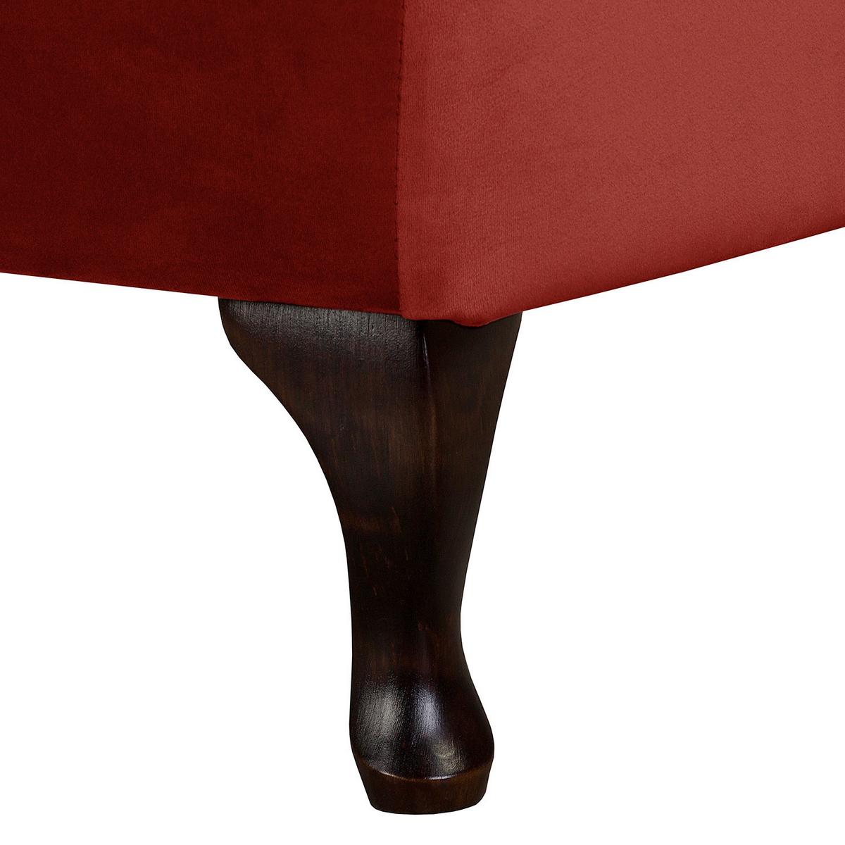 Récamiere Pako Bordeaux B: 185cm - Bordeaux/Braun, Design, Textil (185/93/75cm) - Livetastic