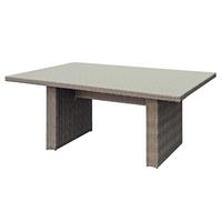 GARTENTISCH BORDEAUX - Braun, Basics, Glas/Kunststoff (100/75/200cm) - Gardenson