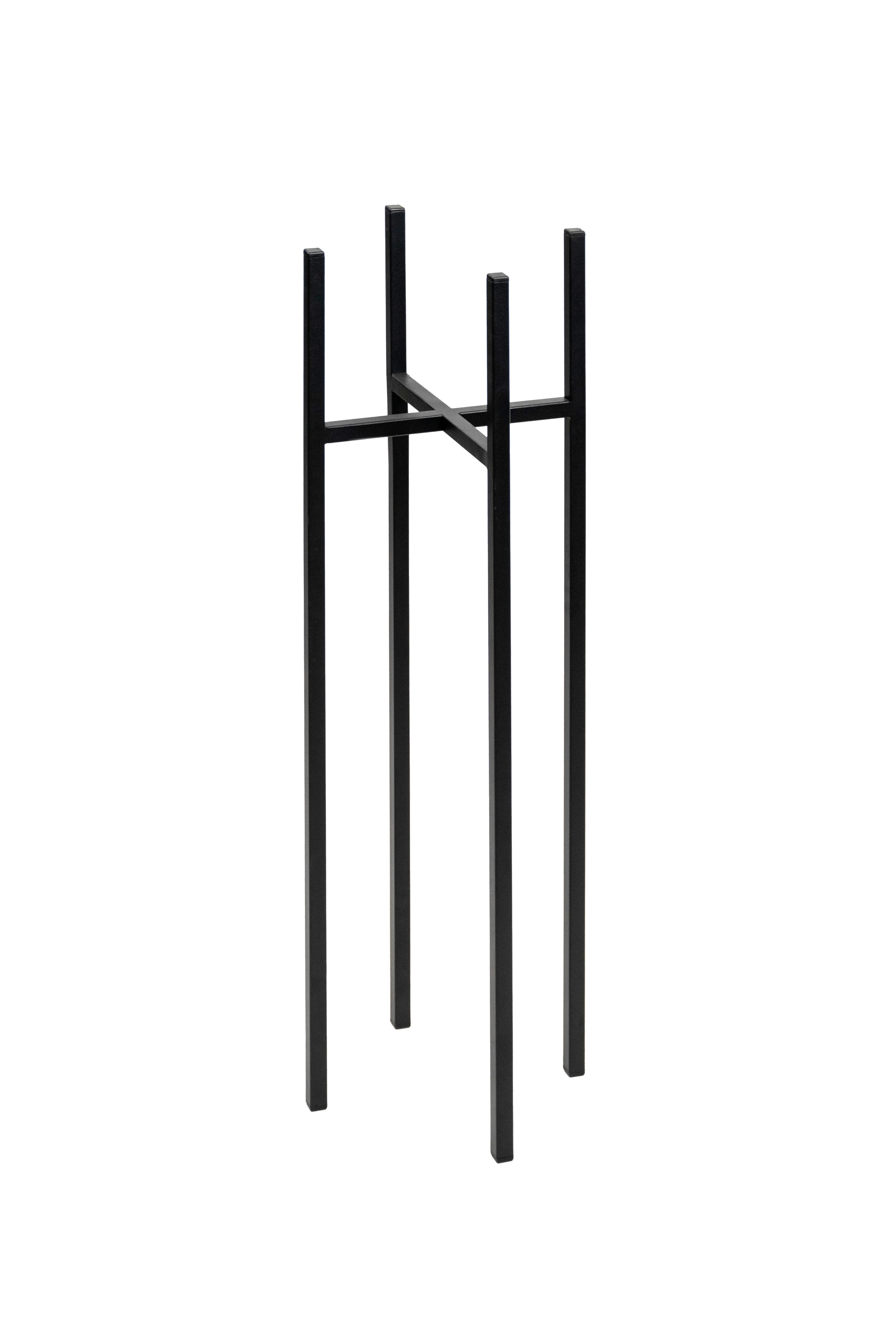 Blumenständer Metall Schwarz BxHxT: 22x75x22 cm - Schwarz, Basics, Metall (22/75/22cm)