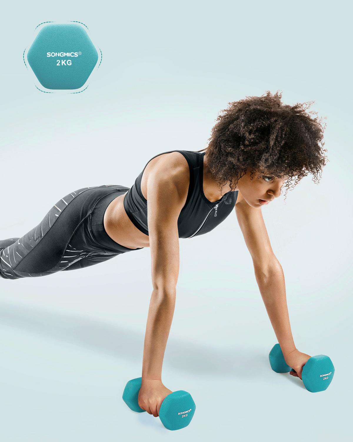 Fitness-Set Dumbbell Hellblau/ Dunkelblau/Hellrosa B: 38,5 cm - Hellrosa/Dunkelblau, Basics, Metall (38.5/14.5/35.5cm)