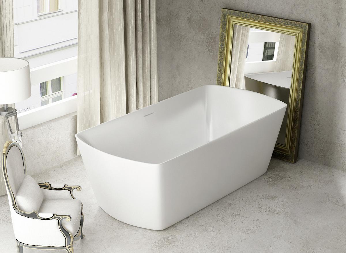 Badewanne Orlando LxBxH: 180x85x61,5cm Acryl - Weiß, MODERN, Kunststoff (180/85/61,5cm)