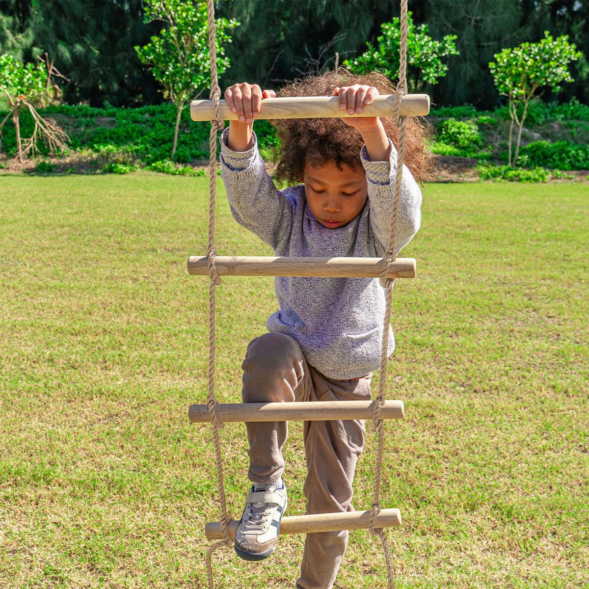 Klettergerüst Mit Rutsche Weiss - Blau/Braun, Basics, Holz/Kunststoff (522,5/196,2/205cm) - Ambia Garden