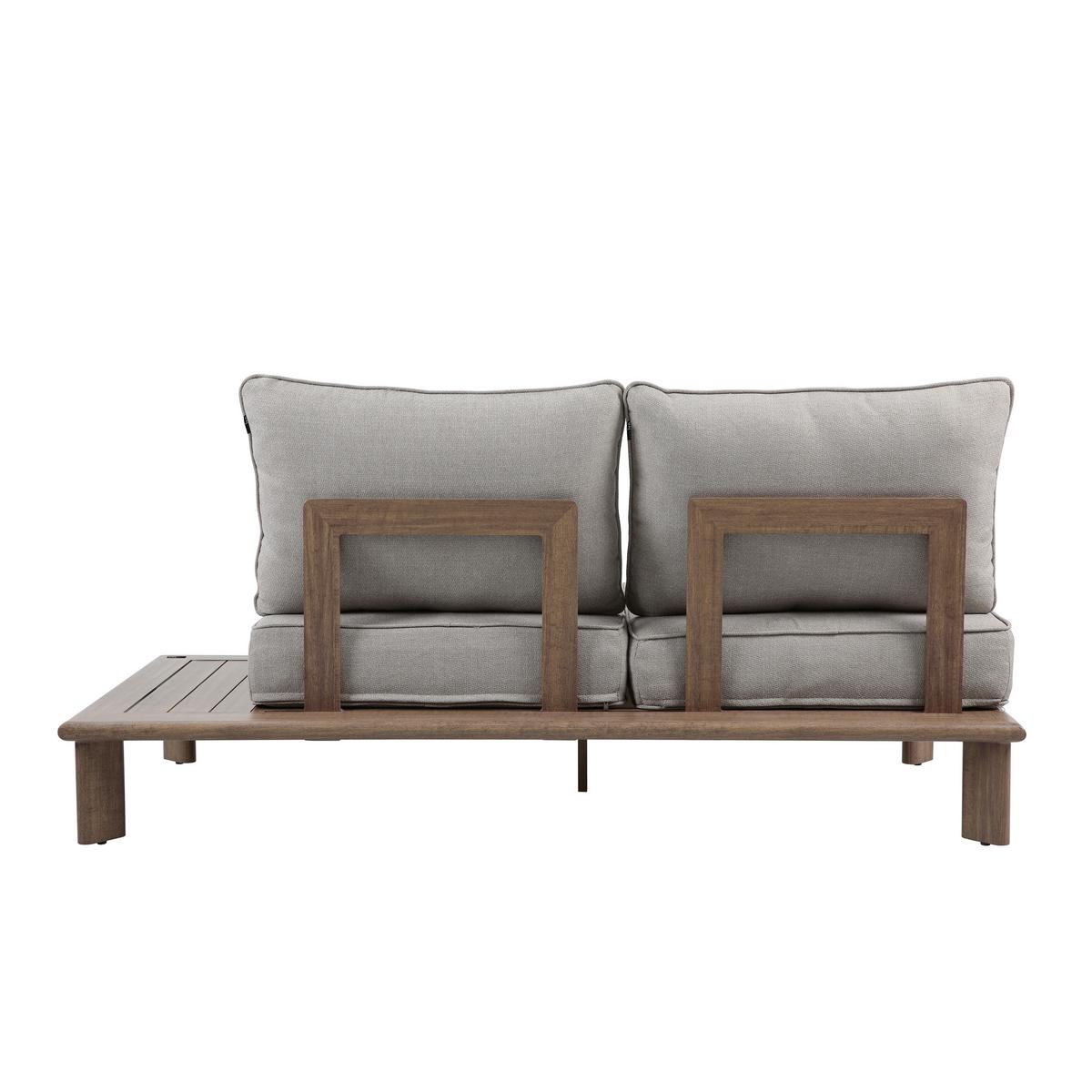 Dining-Loungeset Avery Beige - Eichefarben/Braun, Basics, Metall (290/290/68cm) - Ambia Garden