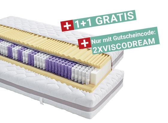 Taschenfederkernmatratze Visco Dream H3 90x200 - Weiß, KONVENTIONELL, Textil (200/90/22cm) - Primatex Deluxe Taschenfederkernmatratze Visco Dream H3 90x200 - Weiß, KONVENTIONELL, Textil (200/90/22cm) - Primatex Deluxe