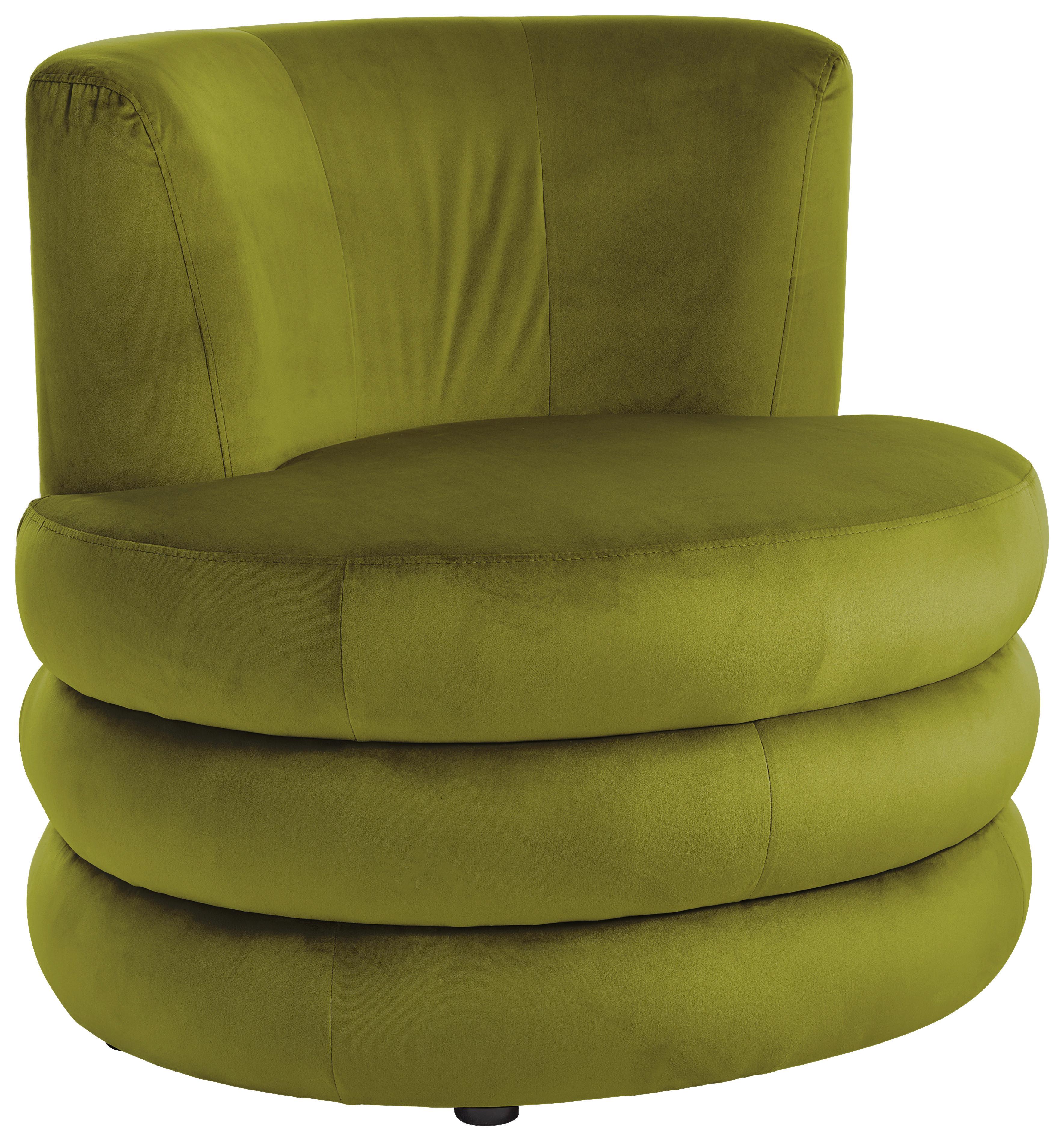 Designsessel Magari - Edelstahlfarben/Olivgrün, Trend, Textil (90/82/85cm) - Livetastic