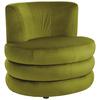 Designsessel Magari - Edelstahlfarben/Olivgrün, Trend, Textil (90/82/85cm) - Livetastic