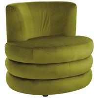 Designsessel Magari - Edelstahlfarben/Olivgrün, Trend, Textil (90/82/85cm) - Livetastic