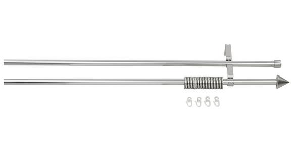 Rundstangengarnitur 2-lfg Anja Silber/metall L: 240 Cm - Silberfarben, KONVENTIONELL, Metall (240cm) - Ondega