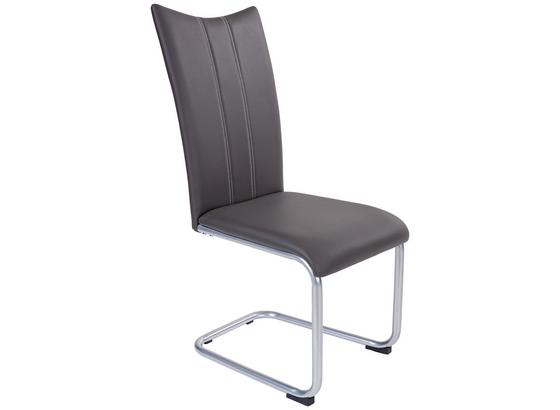 Schwingstuhl Ines - Alufarben/Weiß, KONVENTIONELL, Textil/Metall (44/97/54cm) Schwingstuhl Ines - Alufarben/Weiß, KONVENTIONELL, Textil/Metall (44/97/54cm)