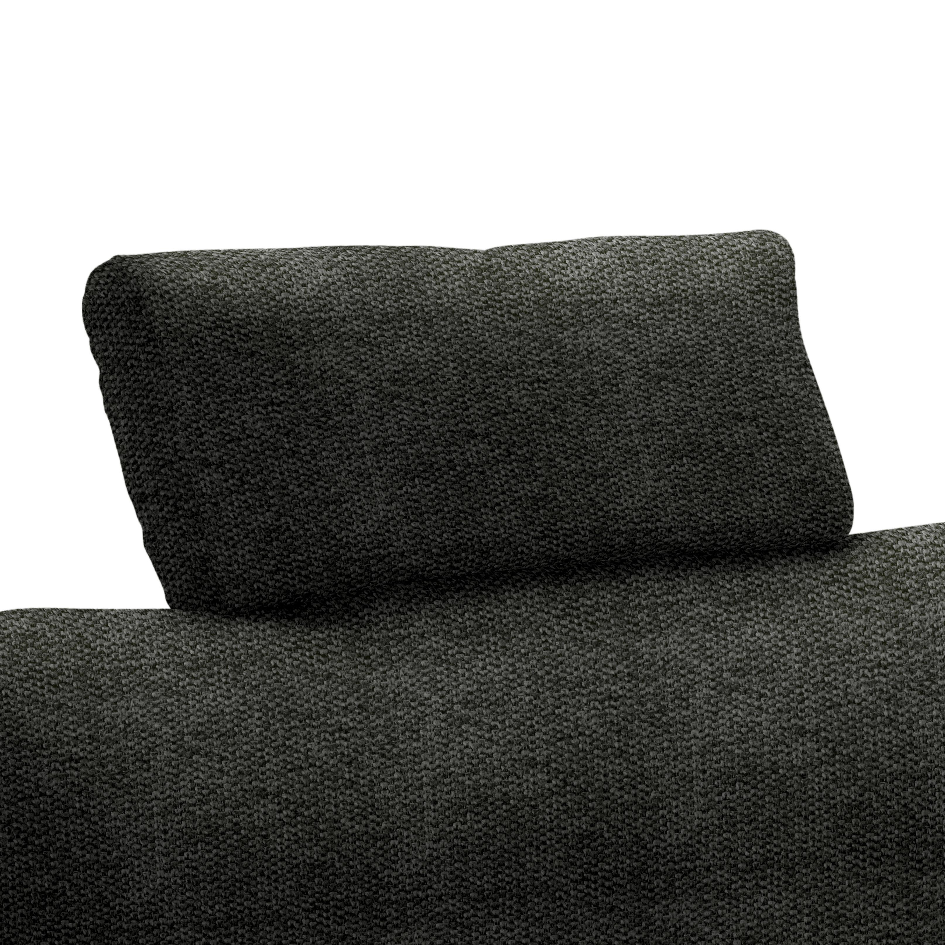 Opěrka hlavy LILLE, antracitový velur - antracitová, Moderní, textil (58/23/10cm) - Mömax