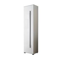 Mehrzweckschrank Cantara Weiß/Weiß HG B: 50cm - Weiß Hochglanz/Schwarz, MODERN, Holzwerkstoff (50/201/39cm) - MID.YOU