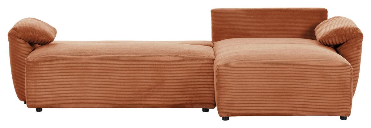 Ecksofa Cuty Rostfarben S: 266x180 cm - Rostfarben/Schwarz, KONVENTIONELL, Textil (266/180cm) - MID.YOU