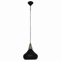 Hängeleuchte Pinhead H: 120 cm 1-Flammig - Anthrazit, KONVENTIONELL, Holz/Metall (26/120cm) - Näve