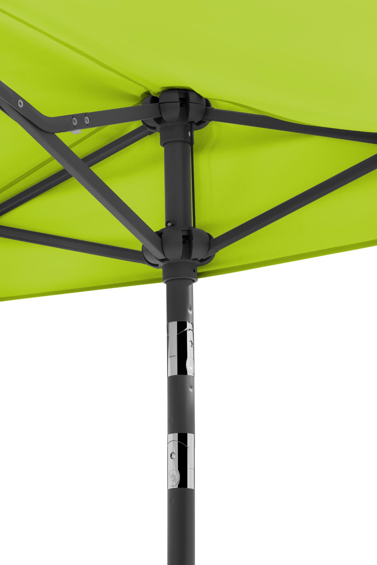 Ampelschirm Salerno Mezza BxHxT: 150x228x150 cm Apfelgrün - Anthrazit/Grün, Basics, Textil/Metall (150/228/150cm) - Schneider