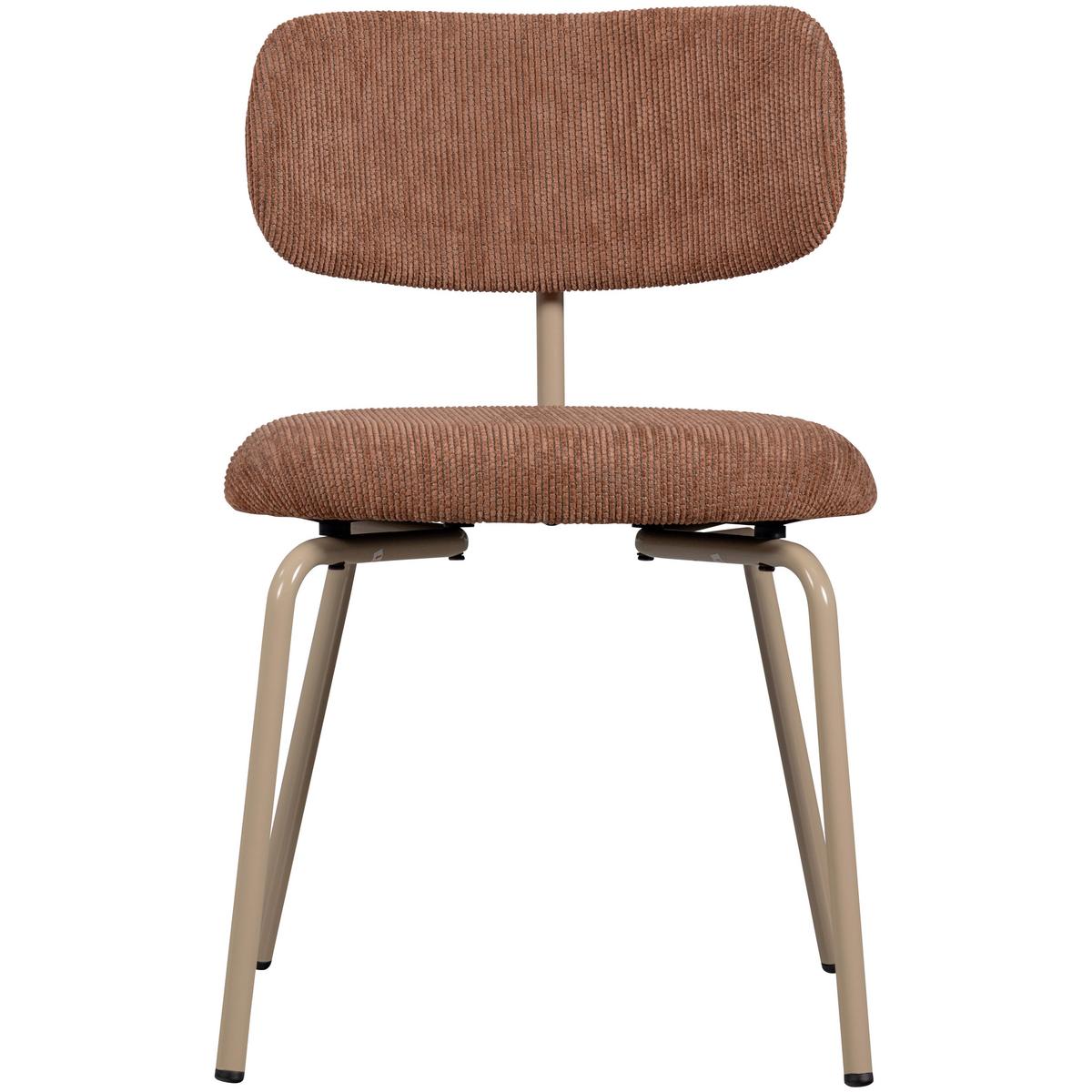 Stuhl-Set Travis Braun/Beige B: 48cm - Beige/Braun, MODERN, Textil/Metall (48/75/53cm) - Livetastic