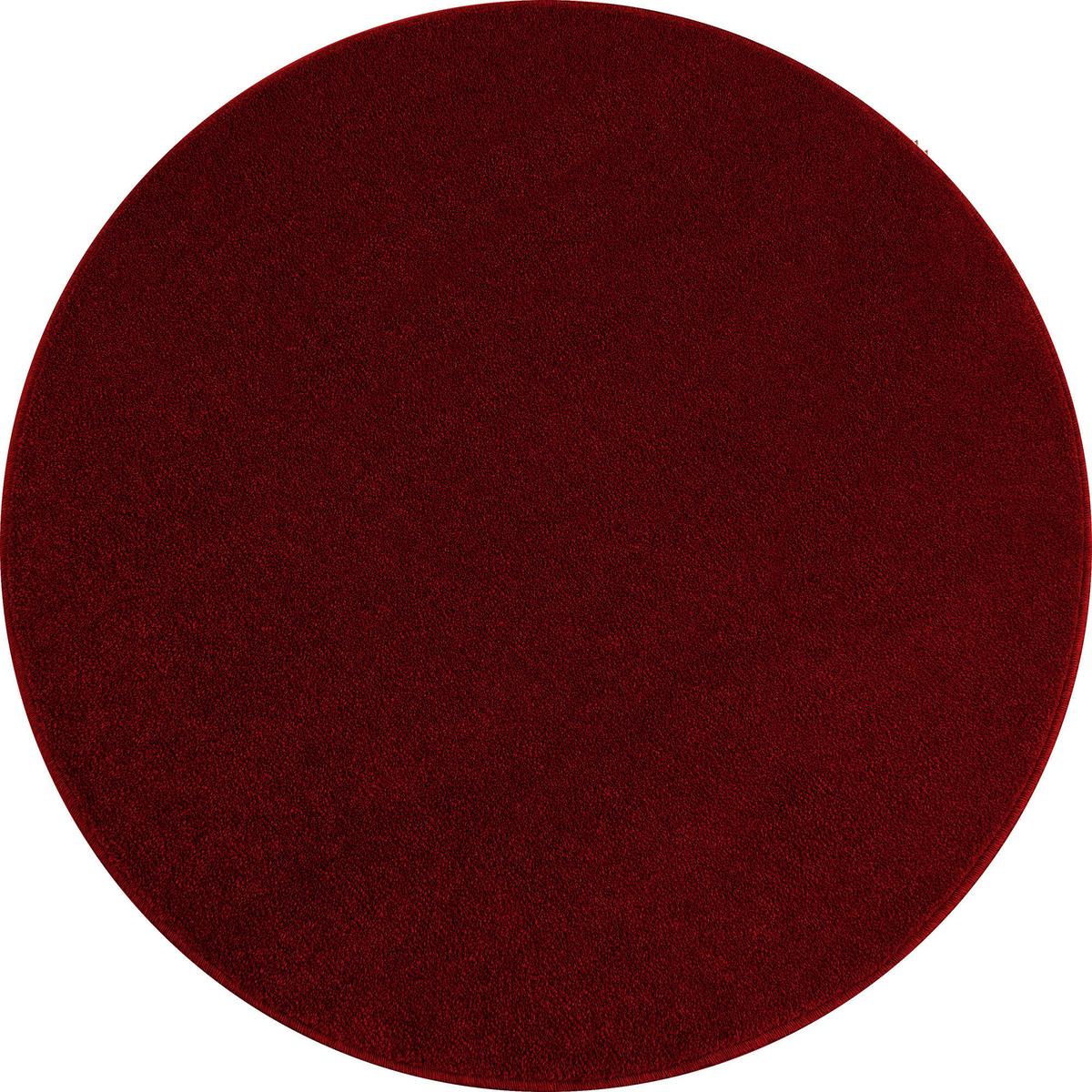 Hochflor Teppich Rot Ata Rund Ø 160 Cm - Rot, Design, Textil (160cm) - Novel