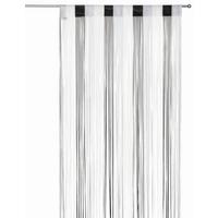 Fadenvorhang + Stangendurchzug Rita 90x245 cm Schwarz/Weiß - Multicolor/Schwarz, KONVENTIONELL, Textil (90/245cm) - Luca Bessoni