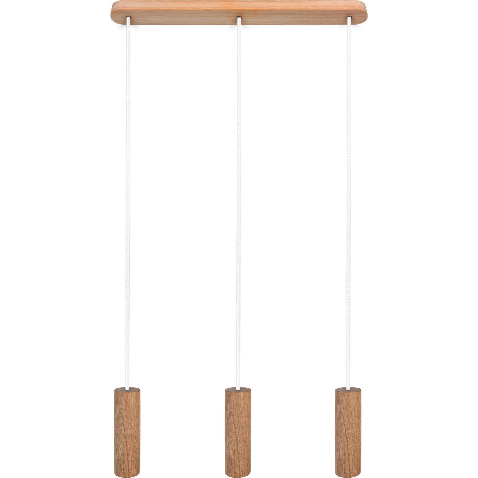 Hängeleuchte 8520345 madera - Eschefarben/Weiß, Natur, Holz (52/140cm)