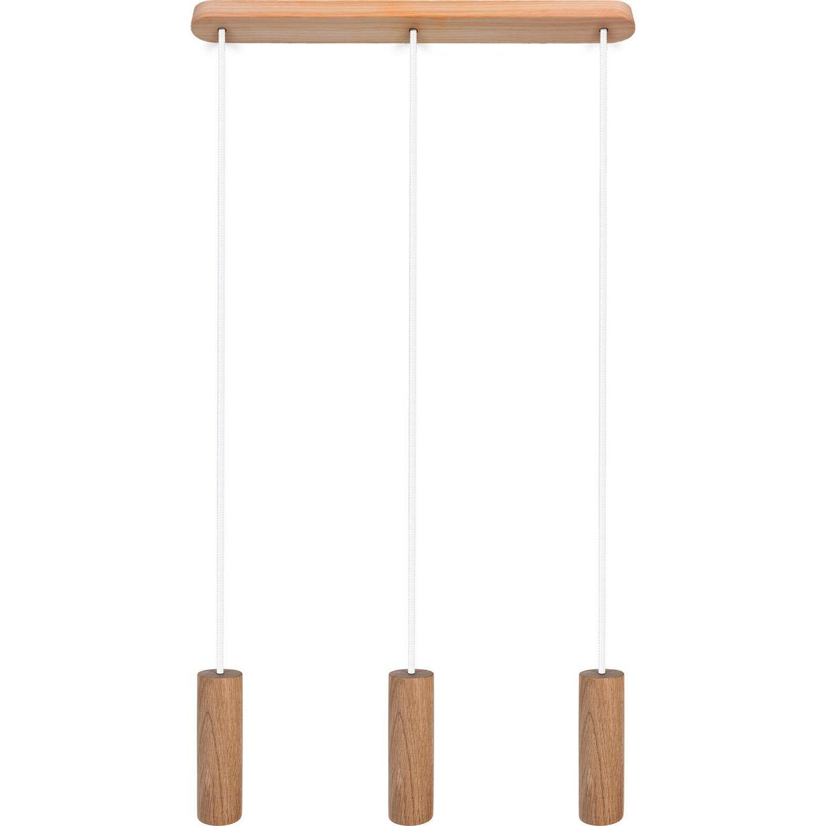 Hängeleuchte 8520345 madera - Eschefarben/Weiß, Natur, Holz (52/140cm)
