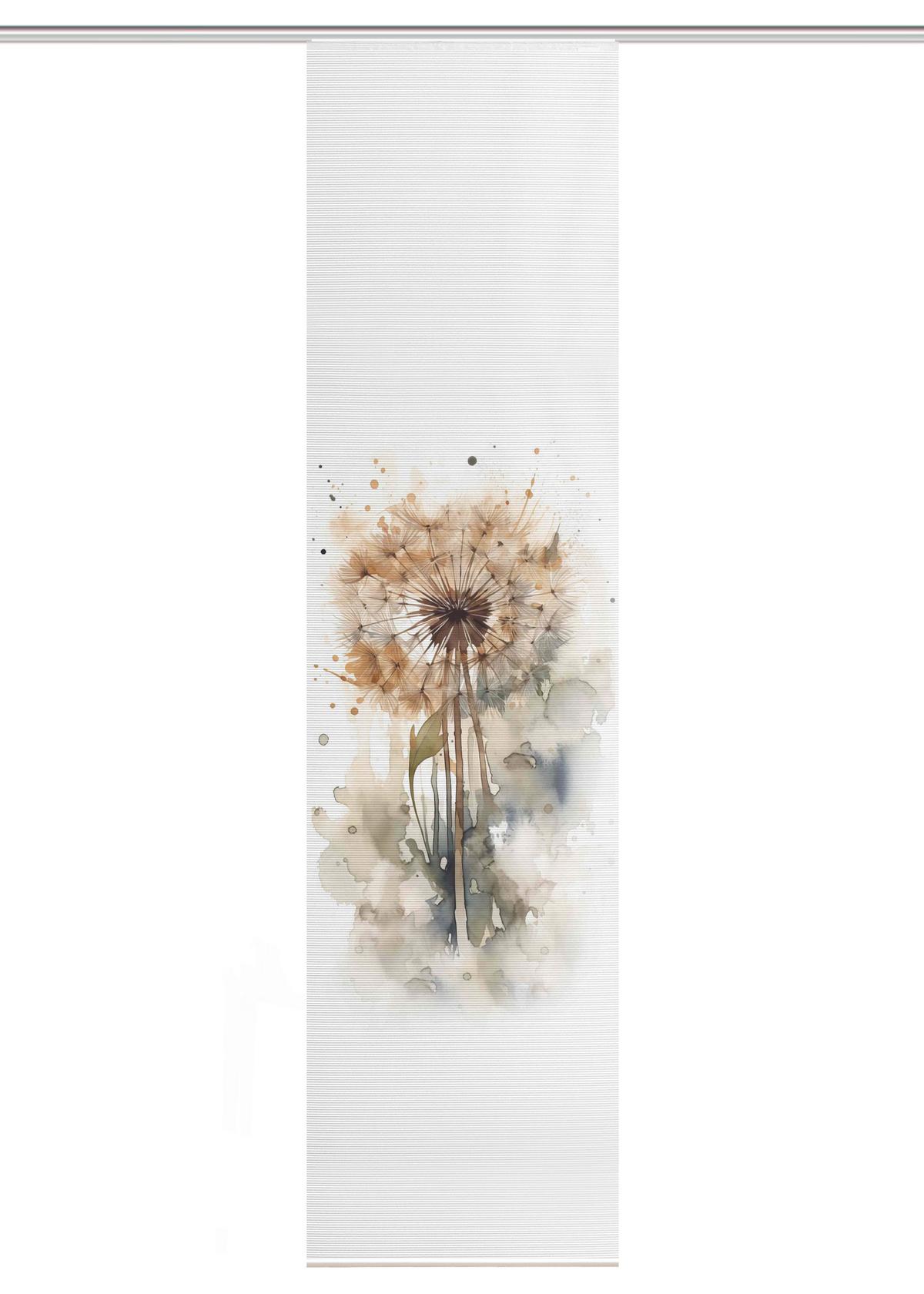 Flächenvorhang Amarande - Hellgrau/Naturfarben, Natur, Textil (60/245cm)