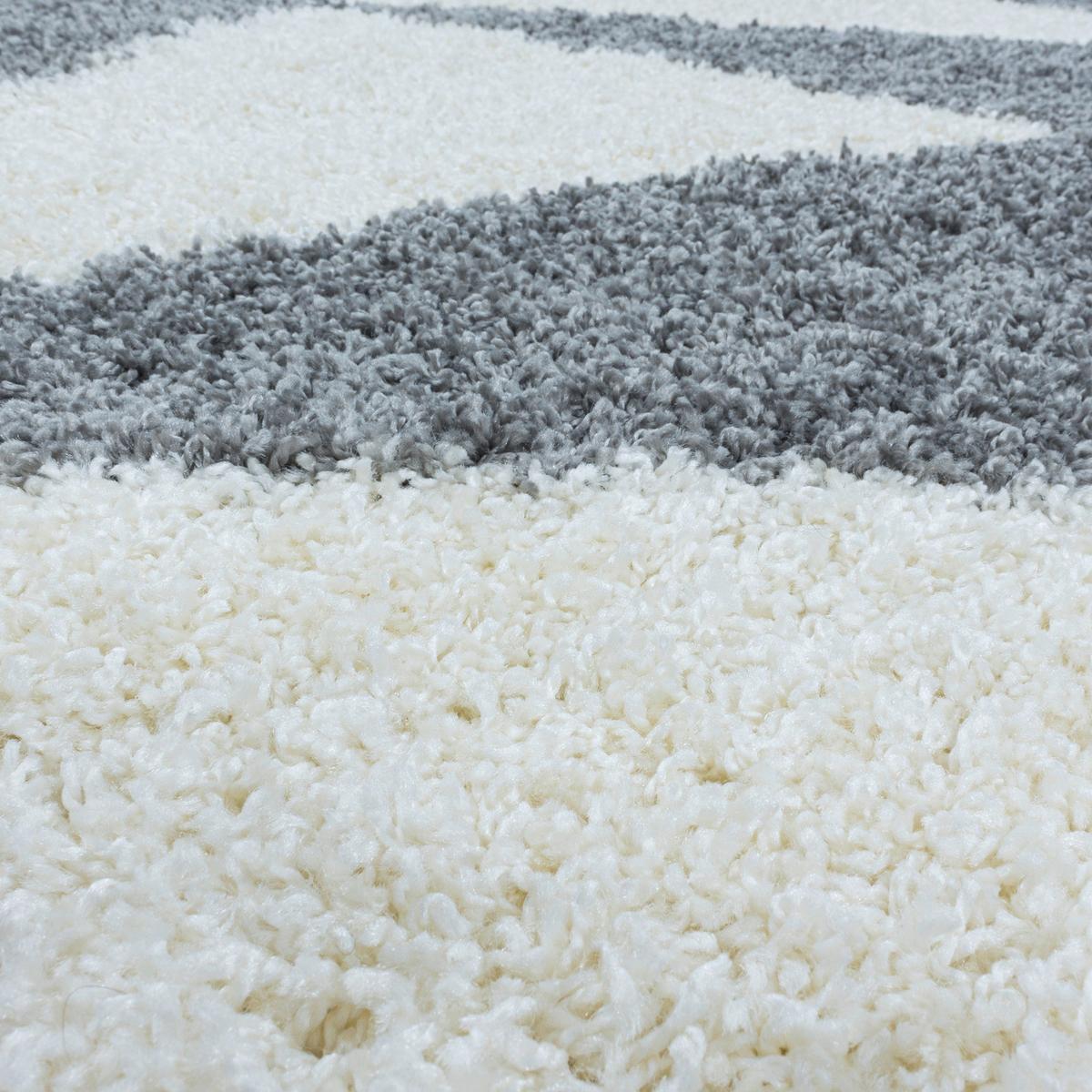 Hochflor Teppich Grau Naturfaser Tango 240x340 cm - Grau, Design, Textil (240/340cm)