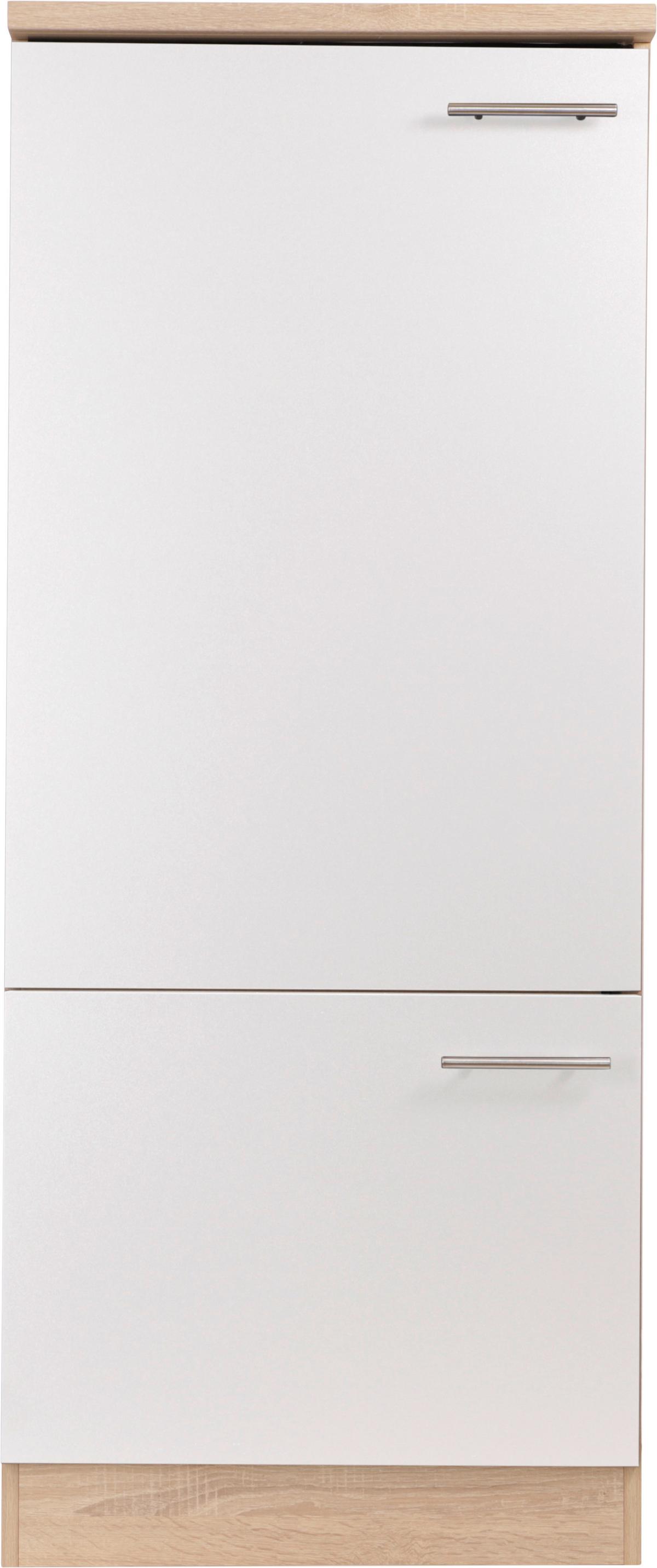 Geräteumbauschrank Merle Weiß, Eiche Dekor B:60cm - Eichefarben/Weiß, Basics, Holzwerkstoff (60/144,8/60cm) - Respekta