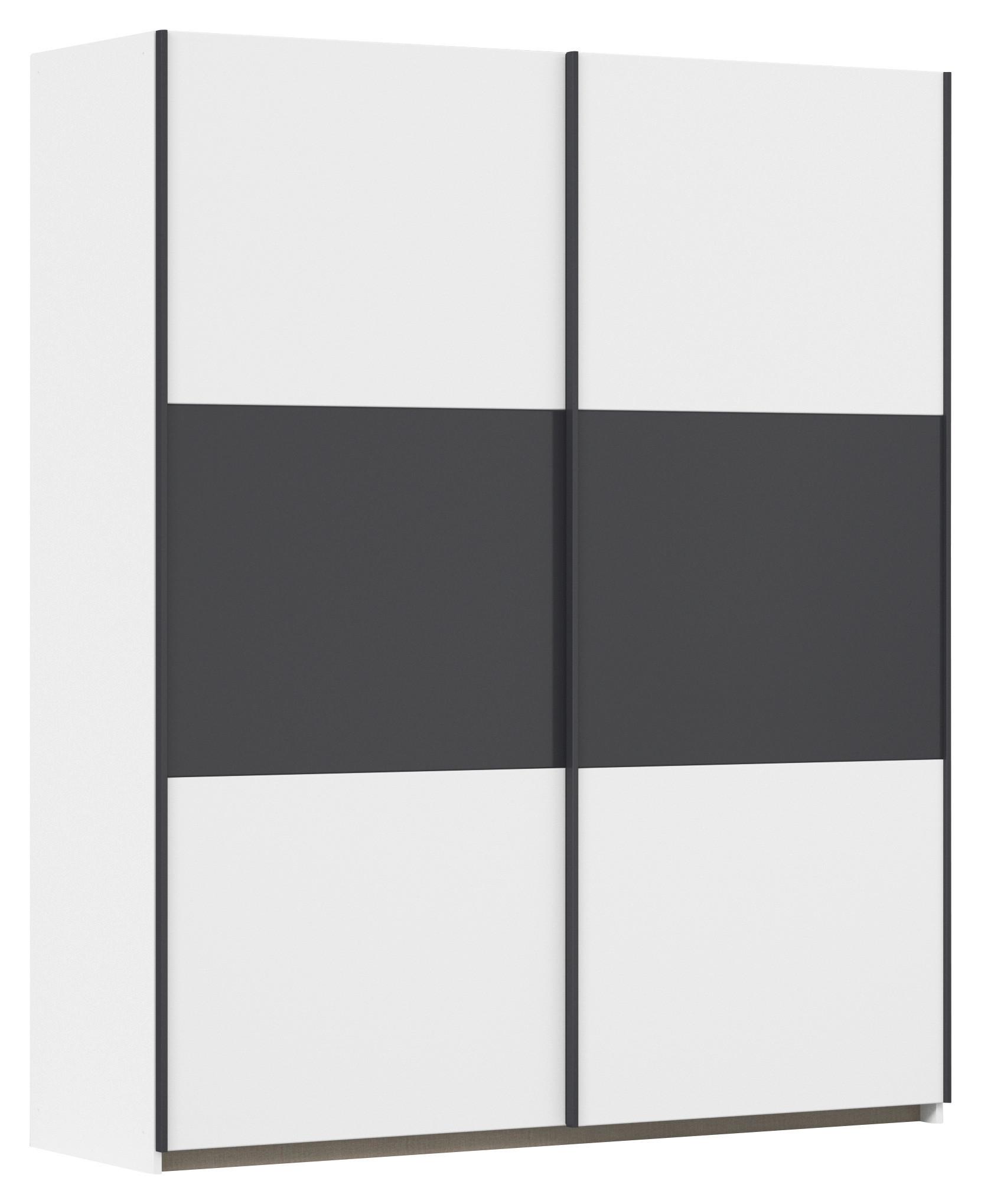 Schwebetürenschrank Neo Grau Weiß B: 175 cm - Weiß/Grau, MODERN, Holzwerkstoff (175/210/59cm) - Rauch Möbel
