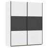 Schwebetürenschrank Neo Grau Weiß B: 175 cm - Weiß/Grau, MODERN, Holzwerkstoff (175/210/59cm) - Rauch Möbel