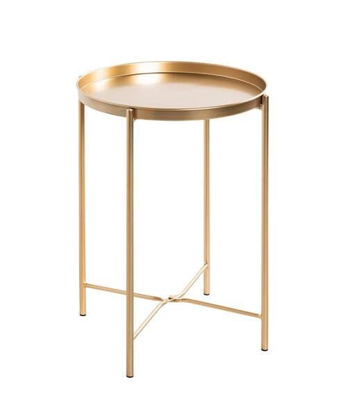 Beistelltisch Abnehmbares Tablett Goldfarben - Goldfarben, MODERN, Metall (39/50cm)
