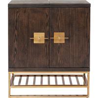 Barschrank Osaka - Messingfarben/Braun, Trend, Holzwerkstoff/Metall (107/91,5/49cm) - Kare-Design